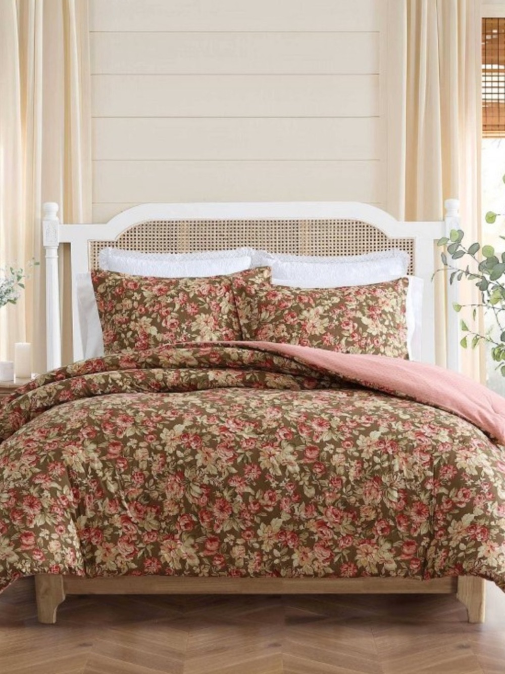 LAURA ASHLEY NEW Bloomsbury 100% cotton Comforter Set -full/queen